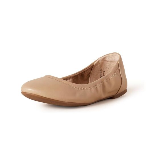 AMAZON ESSENTIALS Shoes - NWOB AMAZON ESSENTIALS Womens Beige Cushioned Round Toe Slip On Ballet Flats 9